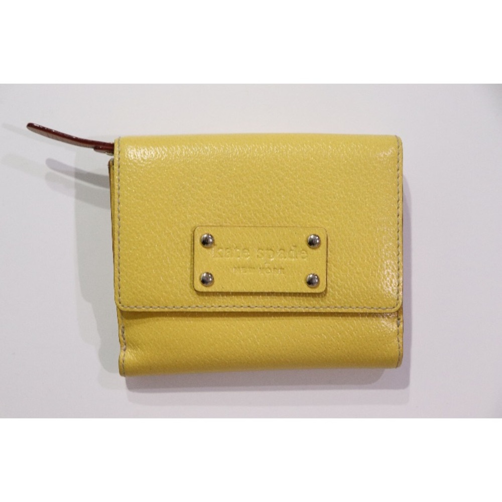 Kate Spade Yellow Leather Folding Wallet